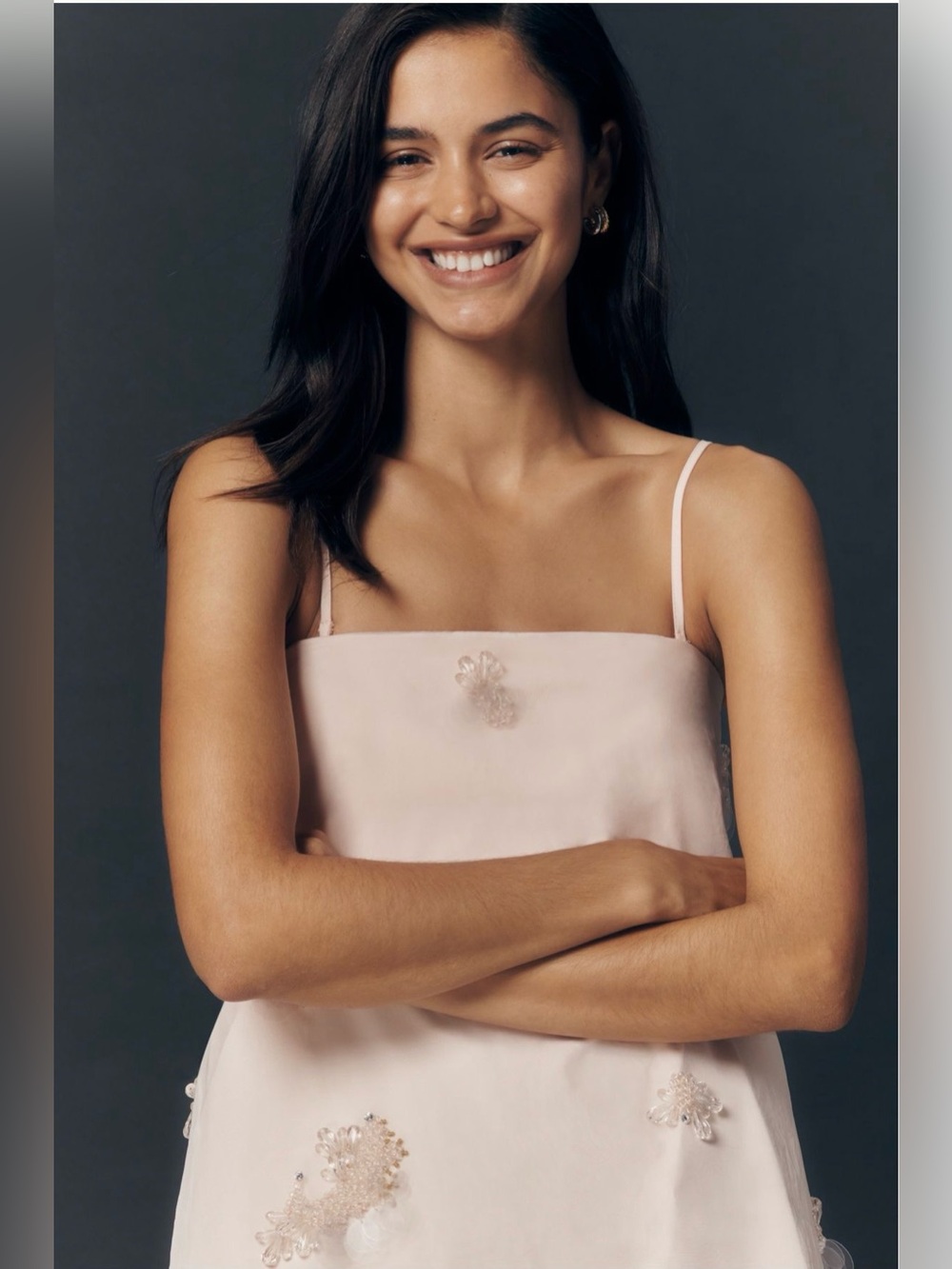 Anthropologie Maeve Strapless Scattered Embellished Mini Dress - Picture 4 of 16
